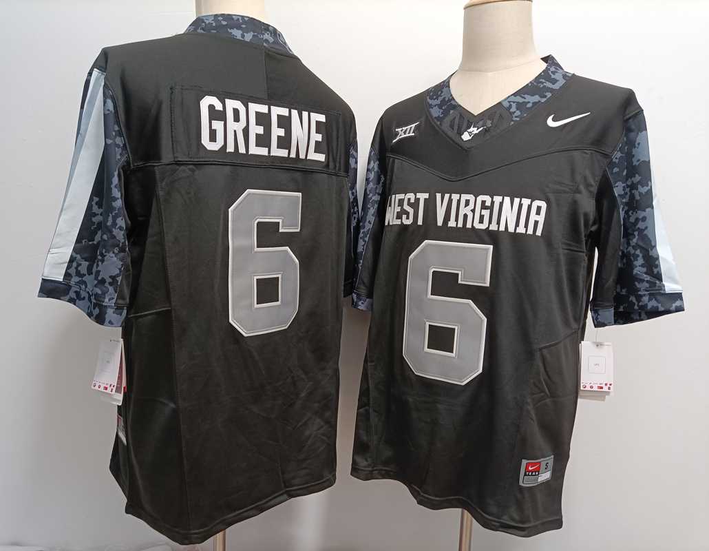 Men's West Virginia Mountaineers #6 Garrett Greene Black FUSE College Stitched Jersey,We sell and wholesale Men's West Virginia Mountaineers #6 Garrett Greene Black FUSE College Stitched Jersey on line form chian!
